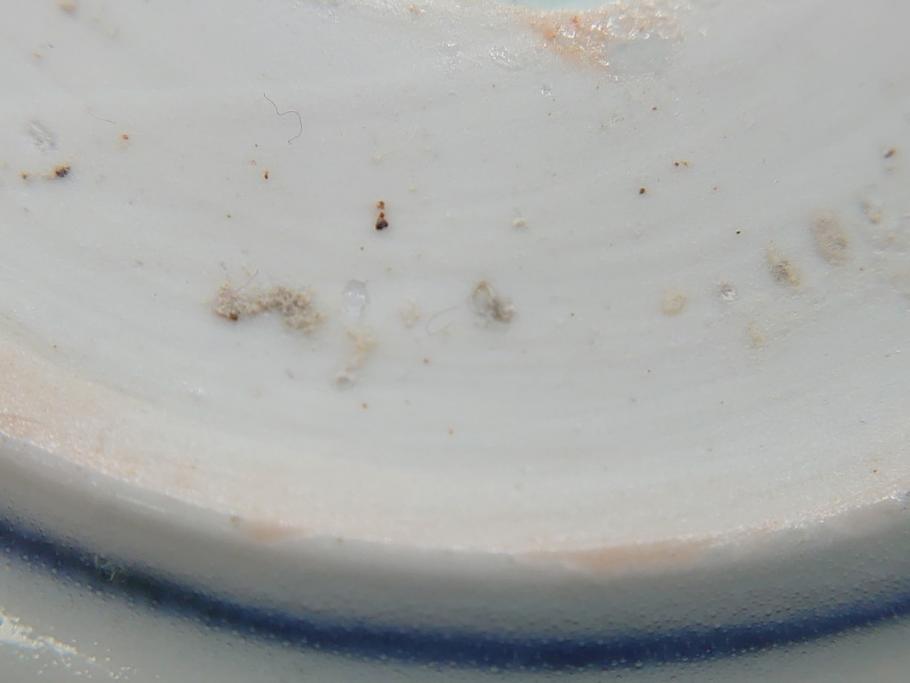 江戸期　古伊万里　染付　蛸唐草文　5寸皿　約15cm　伊万里焼の伝統美が詰まった皿3枚セット(五寸、和皿、小皿、小鉢、和食器)(R-061820)