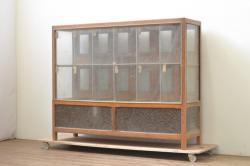 ラフジュ工房オリジナル　古建具リメイク　風情漂う組子のデザインが魅力のテレビ台(テレビボード、ローボード、リビングボード、収納棚、戸棚)(R-051892)