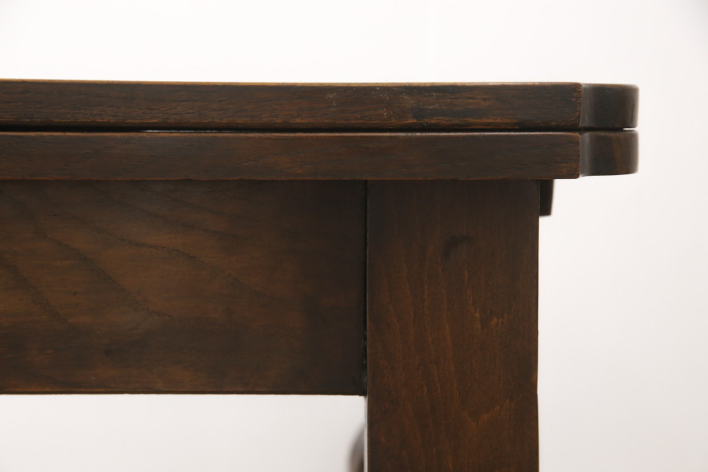 イギリスアンティーク　オーク材　英国よりやってきた!バルボスレッグがお洒落なドローリーフテーブル(ダイニングテーブル、エクステンションテーブル、拡張式)(R-054296)