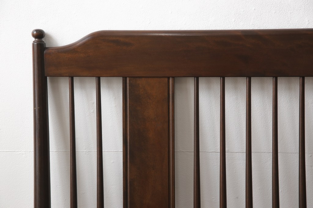 中古　美品　松本民芸家具　H型　すっきりと洗練されたシルエットのスピンドルバックベンチ(長椅子、いす、イス)(R-058154)