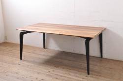 和製ビンテージ　松本民芸家具風　クラシカルな佇まいのサイドテーブル(カフェテーブル、コーヒーテーブル、コンソールテーブル、飾り台、ヴィンテージ)(R-069447)