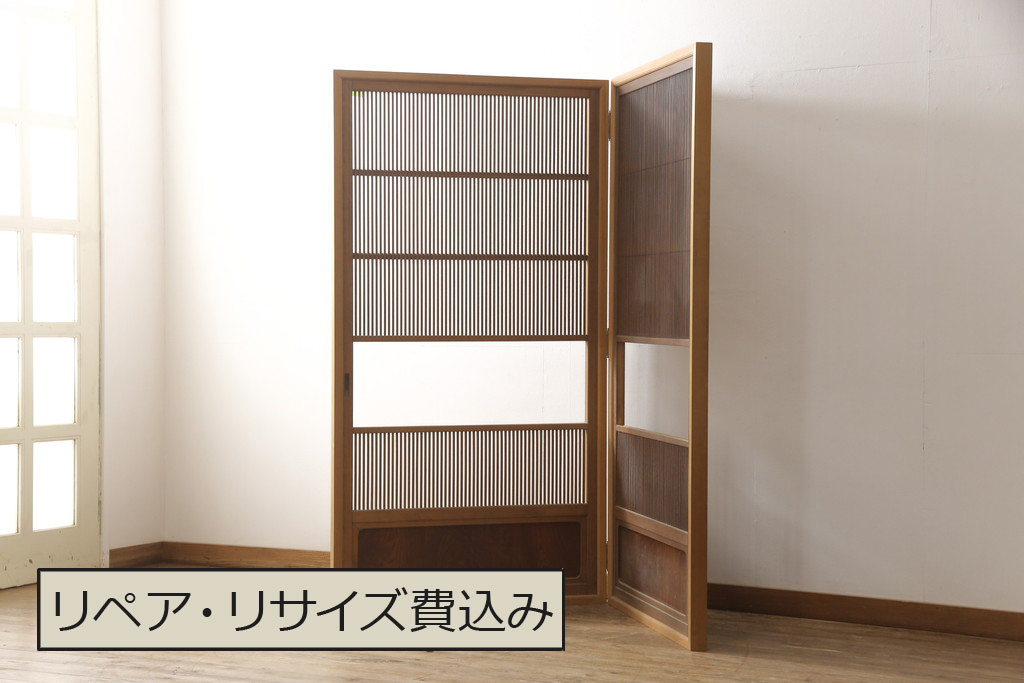 ファッション姫 通販 アンティーク建具 上質な和を演出してくれる格子戸リメイク衝立 建具