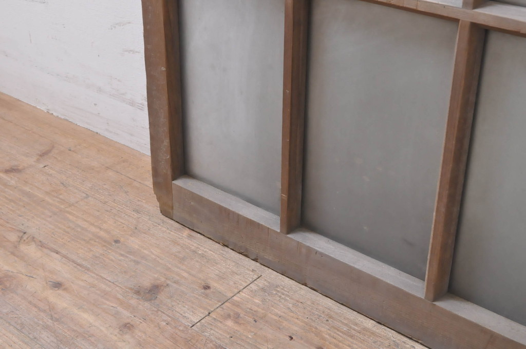アンティーク建具　和モダンな空間作りにおすすめなガラス窓2枚セット(引き戸、ガラス戸)(R-069170)