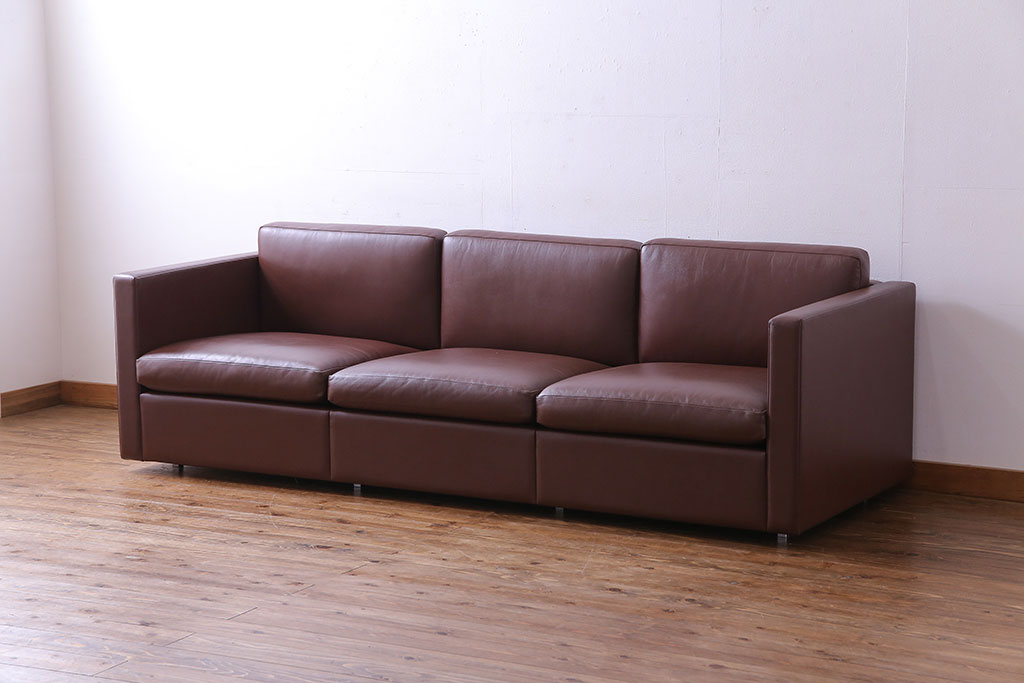 展示品 knoll 　ノール　オーク材　3人掛けソファ　トリプルソファ　北欧