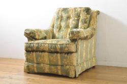 中古　美品　DREXEL HERITAGE(ドレクセルヘリテイジ)　 Upholstery(アップホルスタリー)　エレガントな佇まいのラウンジチェア(一人掛けソファ、1P、アームソファ)(定価約59万円)(R-053324)