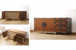 中古　美品　北海道民芸家具　117型　飾り棚としてもおすすめ!和モダンな空間にぴったりの書棚(本棚、飾り棚、シェルフ)(R-054473)