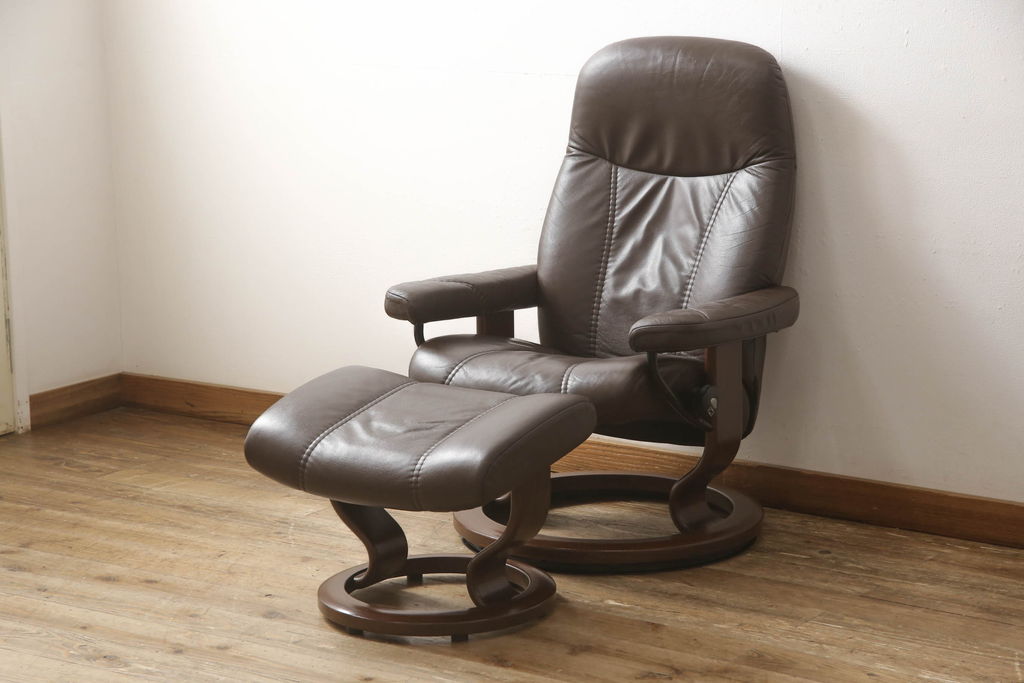 中古 美品 本革 EKORNES(エコーネス) コンサルシリーズ