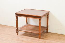 和製アンティーク　大正ロマン　古い洋館で使われていたデザインの良いシャープなサイドテーブル(花台、飾り台、エンドテーブル、ナイトテーブル)(R-068675)