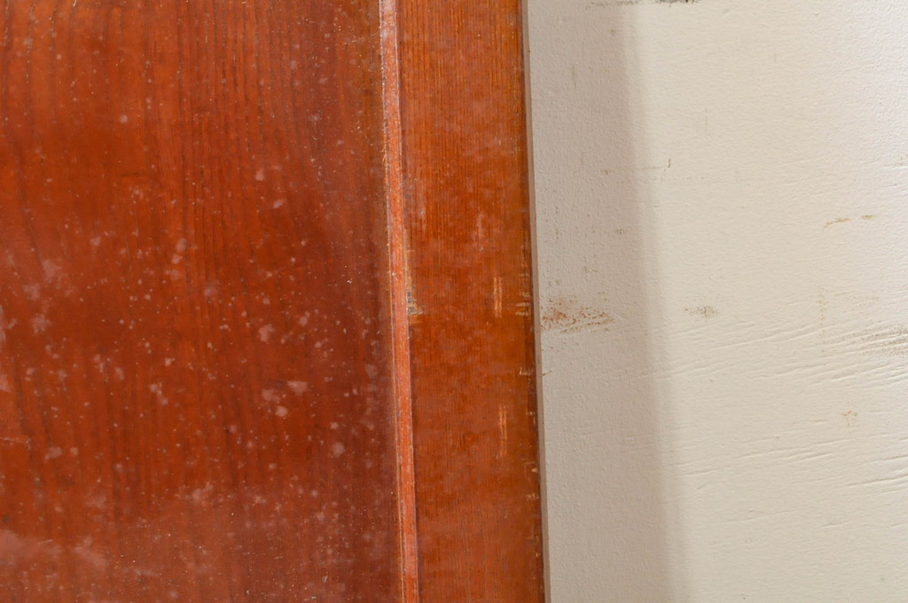 アンティーク建具　総欅(ケヤキ)材一枚板　どこか懐かしい雰囲気漂う板戸窓1枚(引き戸)(R-068262)