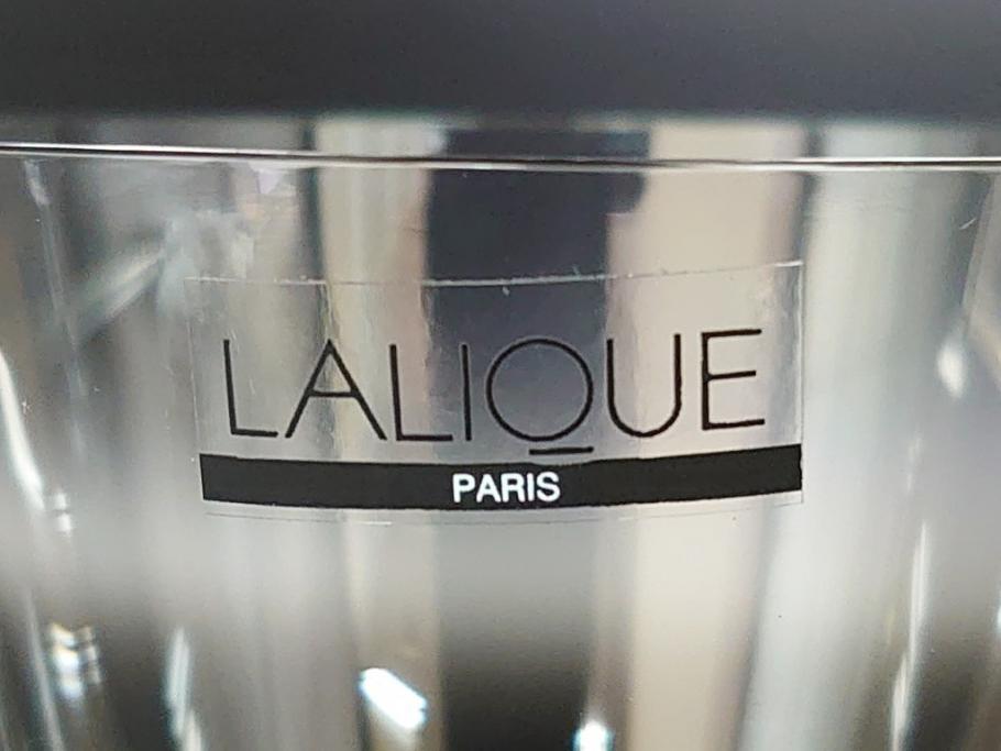 フランス　LALIQUE(ラリック)　ルーヴル　卓越した上品さをまとうワイングラス2客セット(クリスタル、ペア)(R-062125)