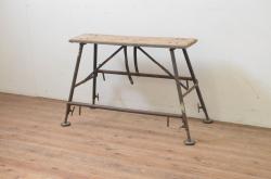 中古　松本民芸家具　タモ材　上質な大人の空間づくりにぴったりな折りたたみ座卓(ローテーブル、ちゃぶ台、文机、センターテーブル、折り畳み)(R-059800)
