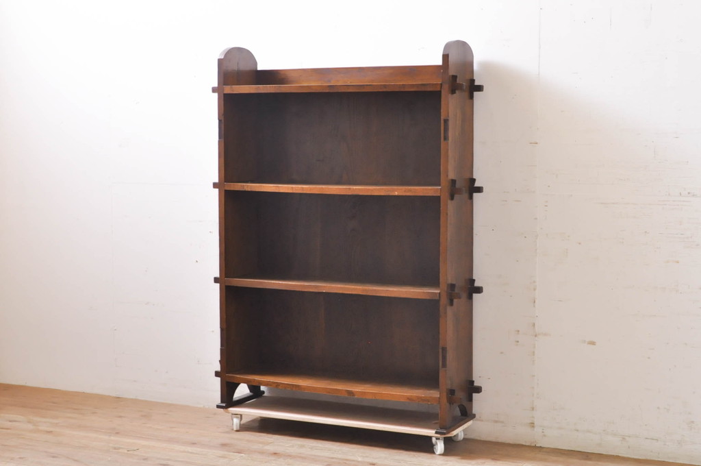 木製本棚　ブックスタンド　ディスプレイラック　アンティーク　古道具 - 7