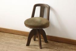 イタリアビンテージ　インテリア性の高い個性あるデザインが魅力的なチェア(ダイニングチェア、椅子、ヴィンテージ)(R-055759)