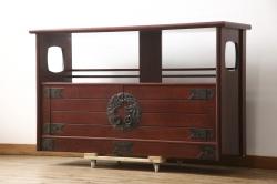中古　USMハラー(USM Haller)　美しくシンプルなデザインが目を引く鉄製サイドボード(定価約10万円)(キャビネット、オープンラック、飾り棚)(R-063882)