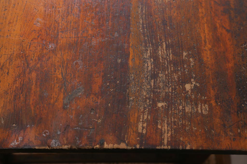 アンティーク家具　和製アンティーク　大正期　古びた質感が味わい深いデスク(平机)(R-039233)