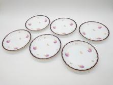 日本陶器　オールドノリタケ(Noritake、則武)　淡い色の小花が愛らしいプレート(皿)3枚セット(2)