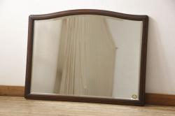 北欧ビンテージ　リメイク　スタイリッシュな佇まいが魅力的なウォールミラー(壁掛け、鏡、ヴィンテージ)(R-053175)