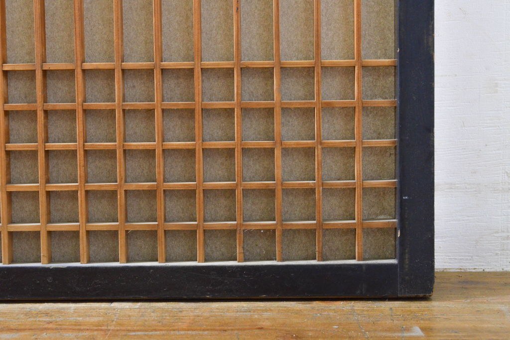 和製アンティーク　上品な佇まいが魅力の書院戸2枚セット(障子戸、引き戸、建具)(R-062727)