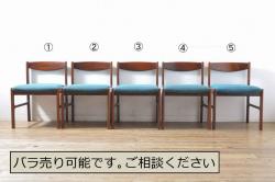 中古　カリモク家具(karimoku)　domani(ドマーニ)　Louis(ルイ)XVシリーズ　淡い色合いと凝ったデザインが気品を感じさせるダイニングチェア2脚セット(定価　2脚約34万円)(椅子)(R-052354)