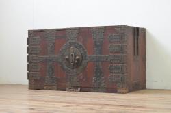 ヴィンテージ家具　北欧ビンテージ　G-PLAN(ジープラン)　チーク材　レトロテイストのペイントサイドボード(収納棚、カップボード)(R-0458574)