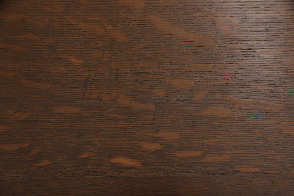 和製アンティーク　希少　ナラ材　大正ロマンの雰囲気漂う上手物のラウンドテーブル(コーヒーテーブル、サイドテーブル)(R-049284)
