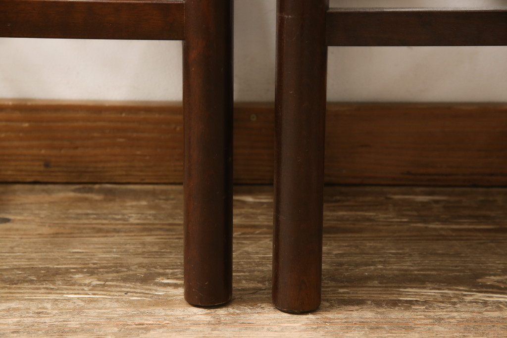 中古　美品　松本民芸家具　アジアンテイストのお部屋におすすめなラッシチェア2脚セット(椅子、イス)(R-058541)