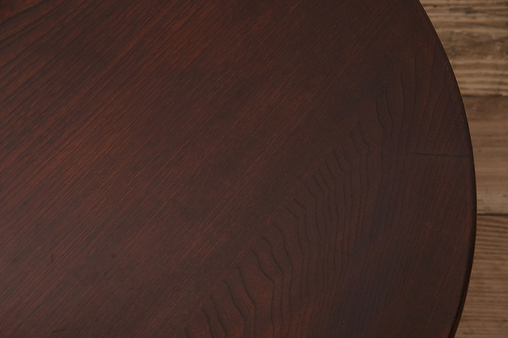 和製アンティーク　落ち着いた色味が魅力的な栓材製のちゃぶ台(座卓、ローテーブル、折りたたみテーブル)(R-047501)