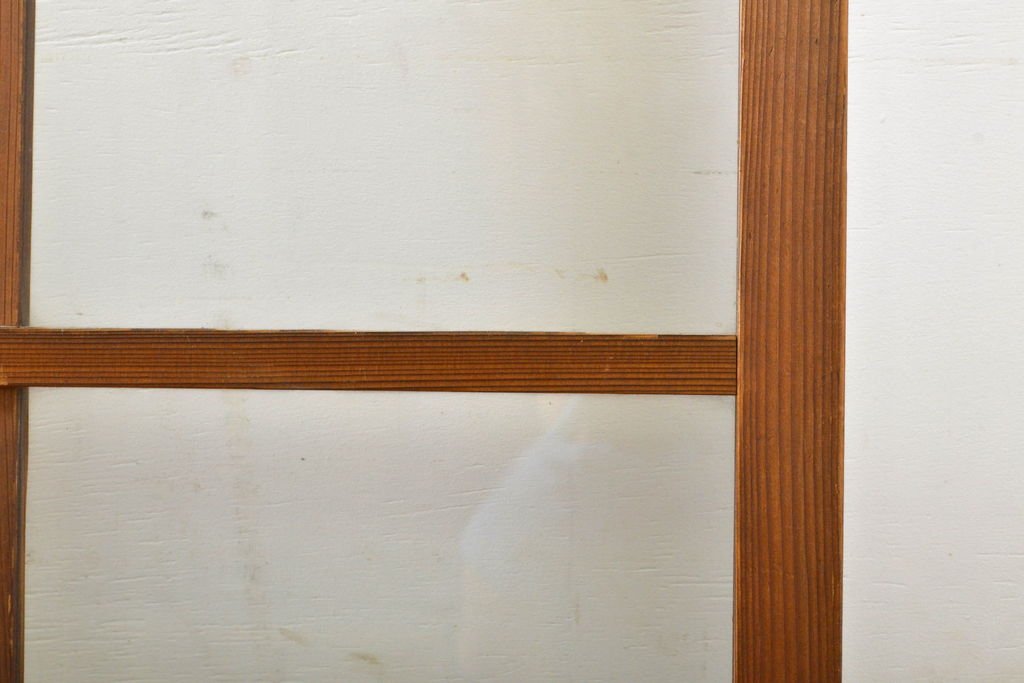 アンティーク建具　大正ロマンの雰囲気香るガラス窓2枚セット(引き戸、ガラス戸、建具)(R-062730)