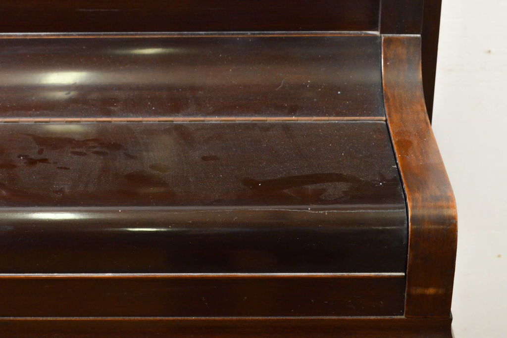 イギリスアンティーク　ジャンク品　SAMES　気品あるクラシカルなデザインのアンティークピアノ(オブジェ、ディスプレイ)(R-062402)