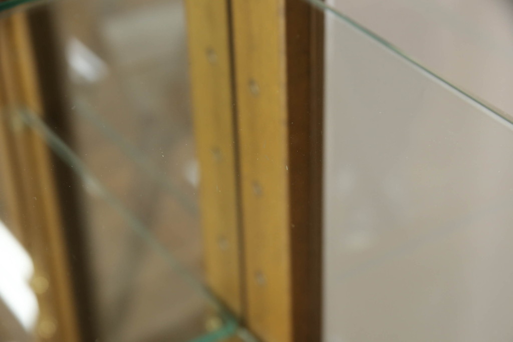 中古　カリモク家具(karimoku)　domani(ドマーニ)　Morganton(モーガントン)　ディスプレイ什器におすすめ!照明付きのガラスキャビネット(定価約50万円)(ガラスケース、飾り棚、陳列棚)(R-056796)
