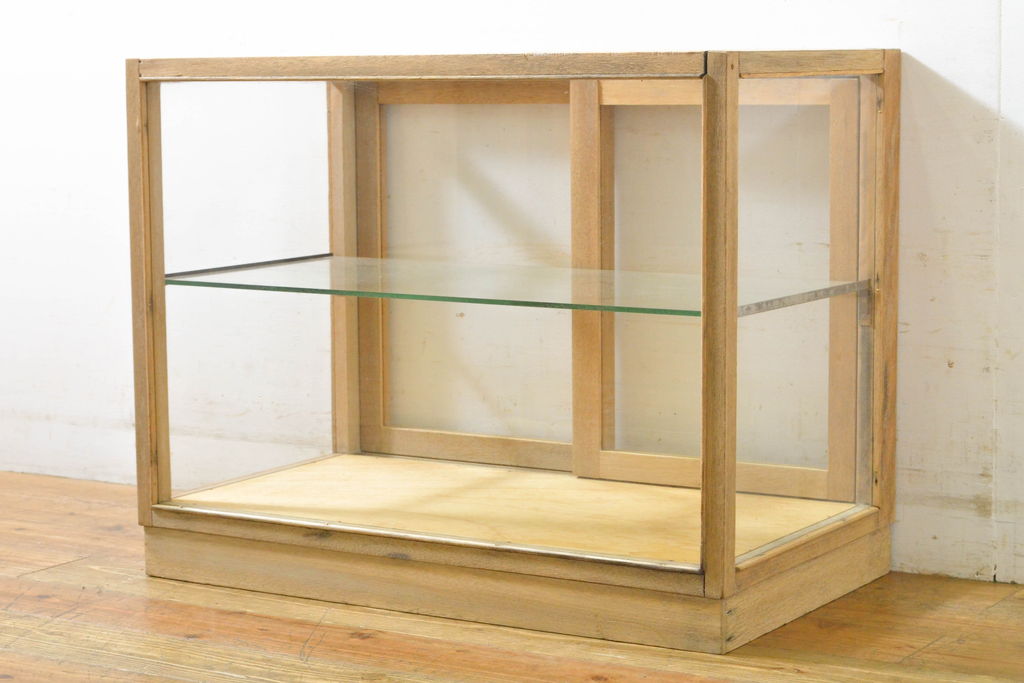 木製 ガラス ショーケース コレクションケース 収納ケース - 収納家具
