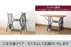 イギリスビンテージ　チーク材　ナチュラルテイストの空間づくりにおすすめのキャスター付きサイドテーブル(カフェテーブル、コーヒーテーブル、ヴィンテージ)(R-063565)