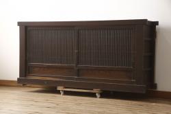 中古　横浜クラシック家具　ダニエル(Daniel)　スパニッシュシリーズ　S-301　艶のある木肌と品のある佇まいが美しいライティングビューロー(簿記机、ワークデスク、収納棚、戸棚、キャビネット、引き出し、在宅ワーク用、在宅用)(R-062262)
