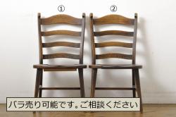 ペイント家具　ERCOL(アーコール)　シャビーテイストなクエーカーチェア(ダイニングチェア、椅子)