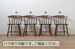 和製ビンテージ　ブナ材　くつろぎの空間づくりにおすすめなロッキングチェア(アームチェア、椅子、イス、ヴィンテージ)(R-053590)