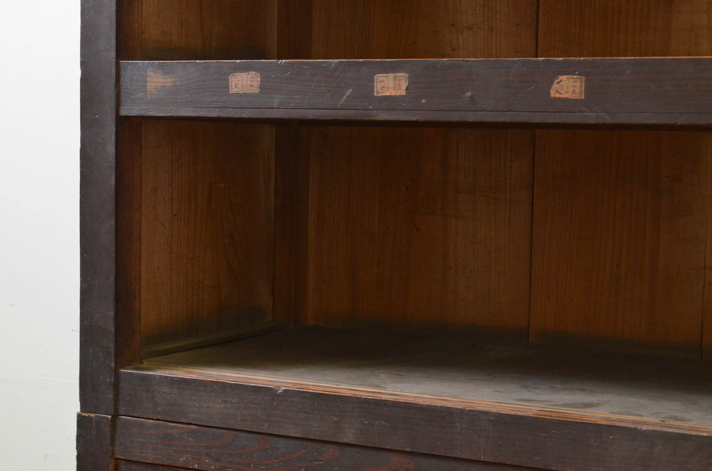 和製アンティーク　古作造り　古い商家の収納箪笥サイドボード(収納棚、サイドキャビネット、戸棚、食器棚、リビングボード)(R-069583)