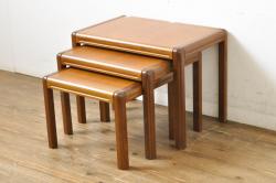 ヴィンテージ家具　北欧ビンテージ　G-PLAN(ジープラン)　チーク材　温かみのある木味のネストテーブル(サイドテーブル)(R-038508)