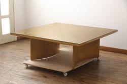 イギリスアンティーク　ウォールナット　天板の玉杢の杢目がいいね!　シンプルで使いやすいデザインのエクステンションテーブル(ダイニングテーブル、2人掛け、4人掛け、6人掛け、伸長式、食卓、作業台、猫脚)(R-060879)