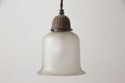 ヴィンテージ照明　イギリスビンテージ　上品なフリルシェードのペンダントライト(ランプシェード、天井照明、吊り下げ照明)(R-059393)