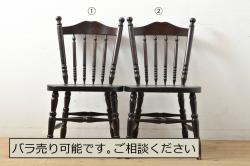 ラフジュ工房オリジナル　ナラ材　シンプルなチェア(椅子、ダイニングチェア)(3)