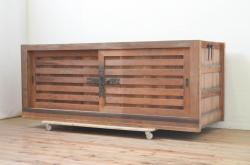 イギリスアンティーク　ペイント家具　淡い色合いが可愛らしいブックケース(収納棚、キャビネット)