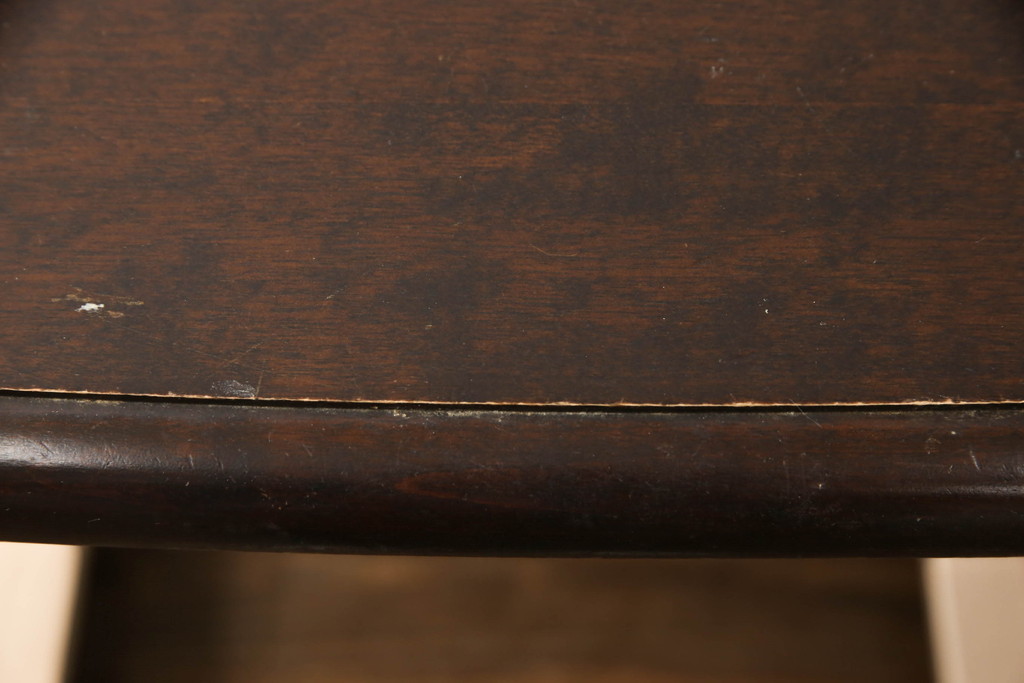 中古　北海道民芸家具　希少な絶版品!　#475　深みのある色合いが美しいダイニングテーブル(食卓、オーバルテーブル、楕円、4人掛け、6人掛け)(R-070321)