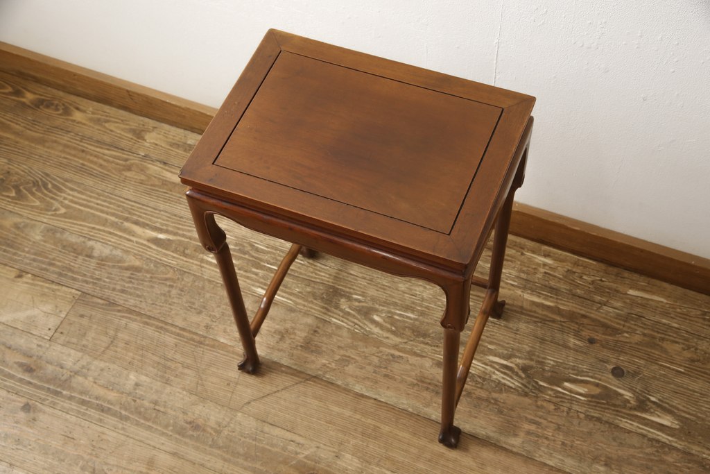 和製アンティーク　希少　和洋折衷デザインが個性的なサイドテーブル(コンソールテーブル、ナイトテーブル、飾り台)(R-057385)