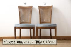 和製ビンテージ　飛騨家具　WINDS太平　ブナ材製のチェア2脚セット(ダイニングチェア、椅子、イス、板座チェア、ヴィンテージ)(R-069129)