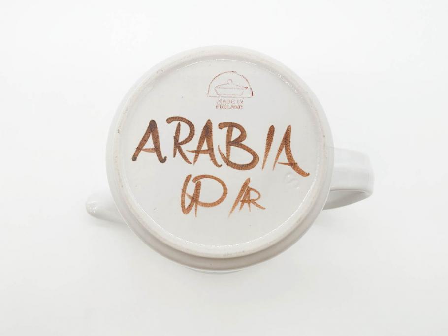 ARABIA FINLAND　Rosmarin(ロスマリン)　Ulla Procope(ウラ・プロコッペ)　一つ一つ丁寧に描かれた優しい印象のコーヒーポット(アラビア、フィンランド、Sモデル、北欧食器、ティーポット、ローズマリー)(R-070648)