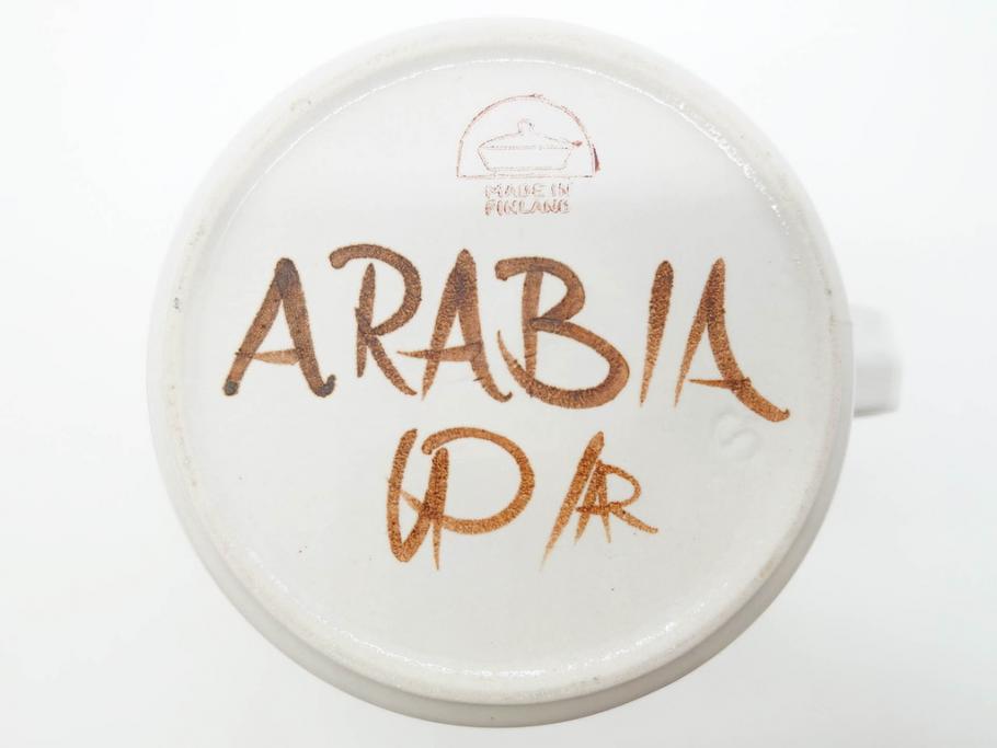 ARABIA FINLAND　Rosmarin(ロスマリン)　Ulla Procope(ウラ・プロコッペ)　一つ一つ丁寧に描かれた優しい印象のコーヒーポット(アラビア、フィンランド、Sモデル、北欧食器、ティーポット、ローズマリー)(R-070648)