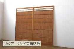 アンティーク建具　昭和初期　レトロ　細身の障子戸4枚セット(引き戸)(R-037041)