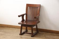 ヴィンテージ家具　イギリスビンテージ　ERCOL(アーコール)　ゴールドスミス　ナチュラルな木色のチェア (ダイニングチェア、椅子)(R-043030)