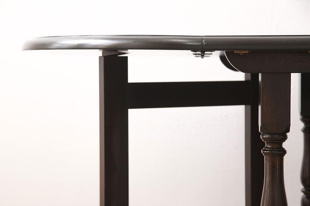 中古　松本民芸家具　脚のデザインがシックな27型バタフライ卓(定価約19万円)(ドロップリーフテーブル、ダイニングテーブル)(R-052471)
