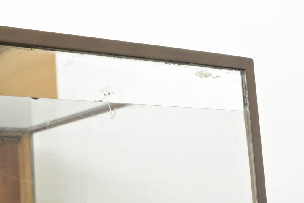 イギリスアンティーク　オーク材　シンプルなデザインが取り入れやすいカウンターガラスケース(ショーケース、陳列棚、飾り棚、ガラス戸棚、店舗什器)(R-063454)